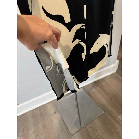 Corey Lynn Calter “Caballos” Horse Print Midi Dress Black & Cream – Size XS - Picture 7 of 10